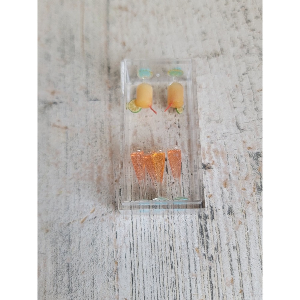 Vintage mini mocktail cocktail dollhouse drink accessory set unique